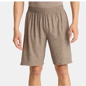Men's Casual Elastic-Waist Shorts in Taupe